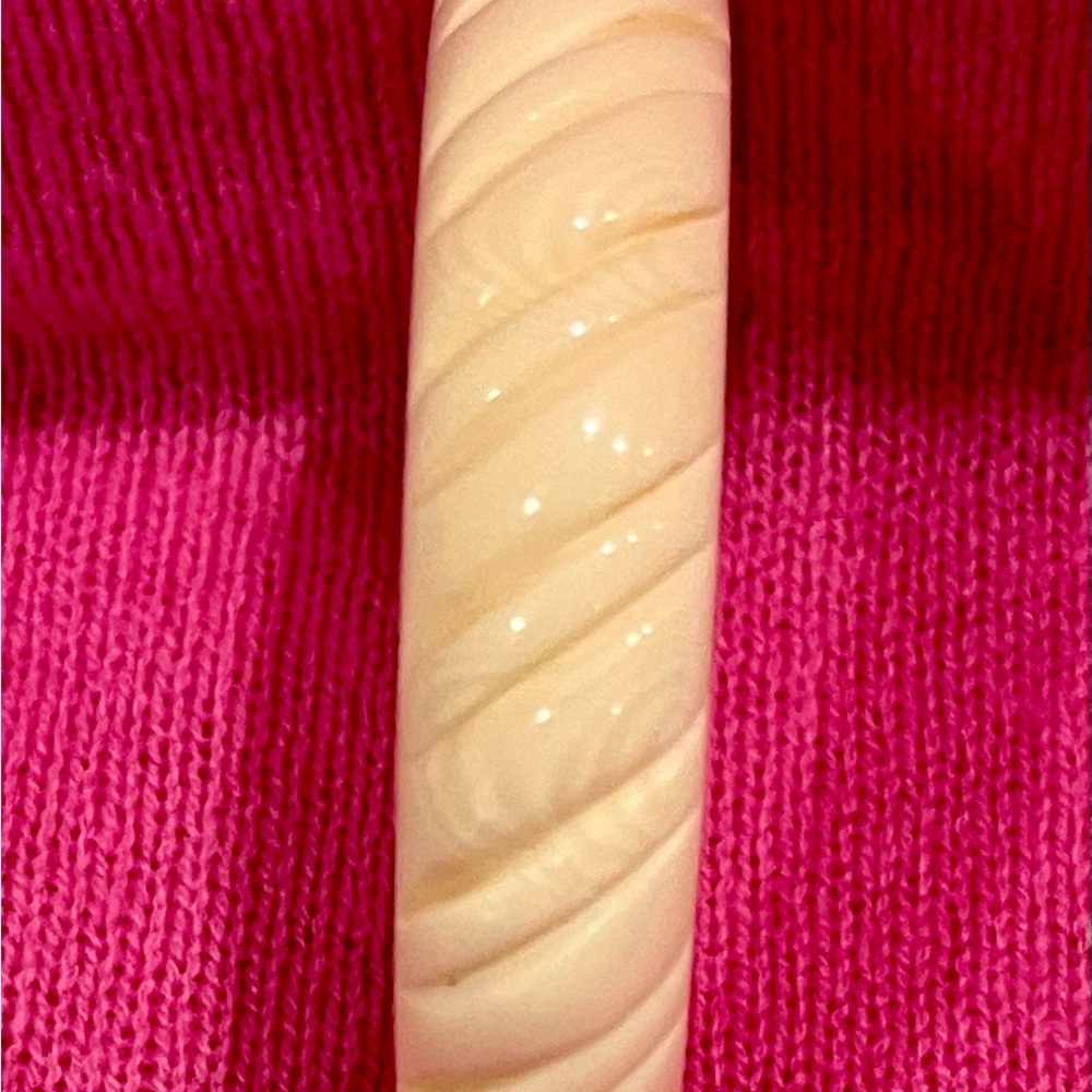 Faux Ivory Bangle Bracelet - Picture 11 of 16